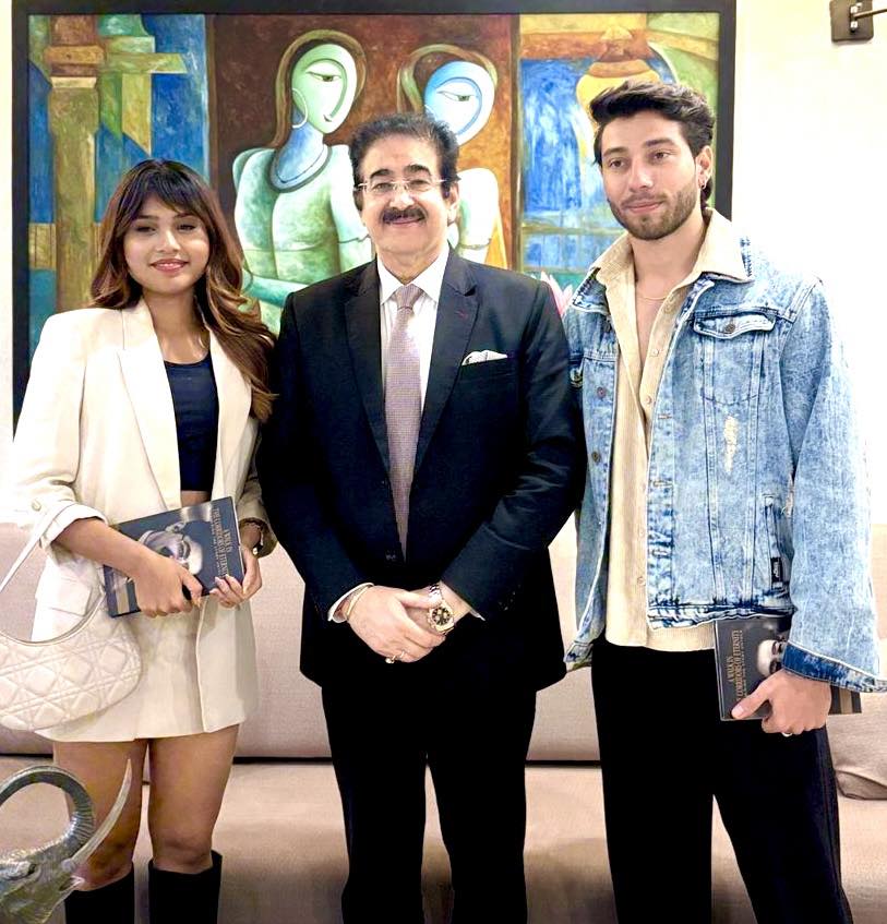 Miss Universe Odisha Anushka Ghosh and MTV Splitsvilla Fame Mohit Magotra Visit Marwah Studios, Film City Noida