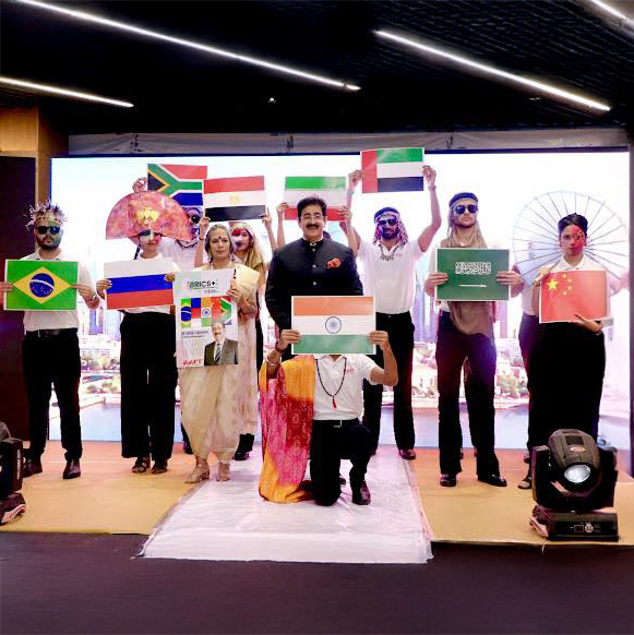 Spectacular Tribute by AAFT Students on Dr. Sandeep Marwah’s Appointment as Brand Ambassador to BRICS+ Fashion & Lifestyle Summit