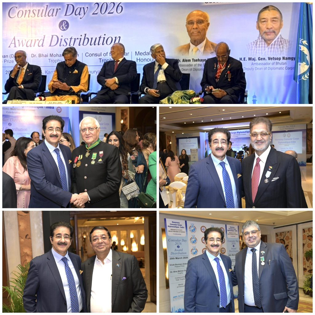 Sandeep Marwah Attends Consulars Day 2026 as Special Guest at ITC Maurya
