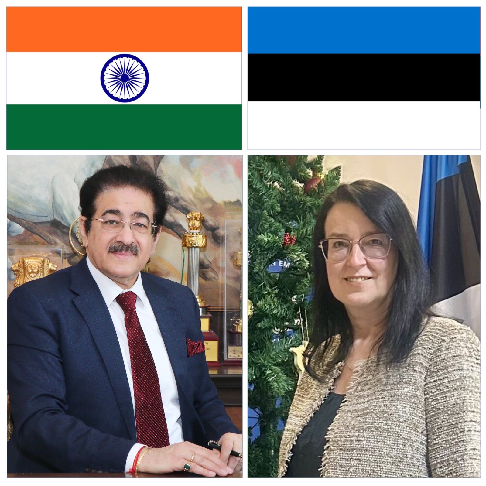 Dr. Sandeep Marwah Extends Congratulations to Estonia on National Day