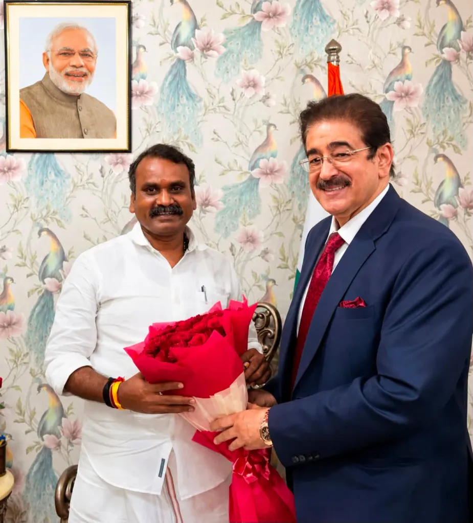 Sandeep Marwah Briefs Union Minister L. Murugan on ICMEI Initiatives and World Records of Marwah Studios