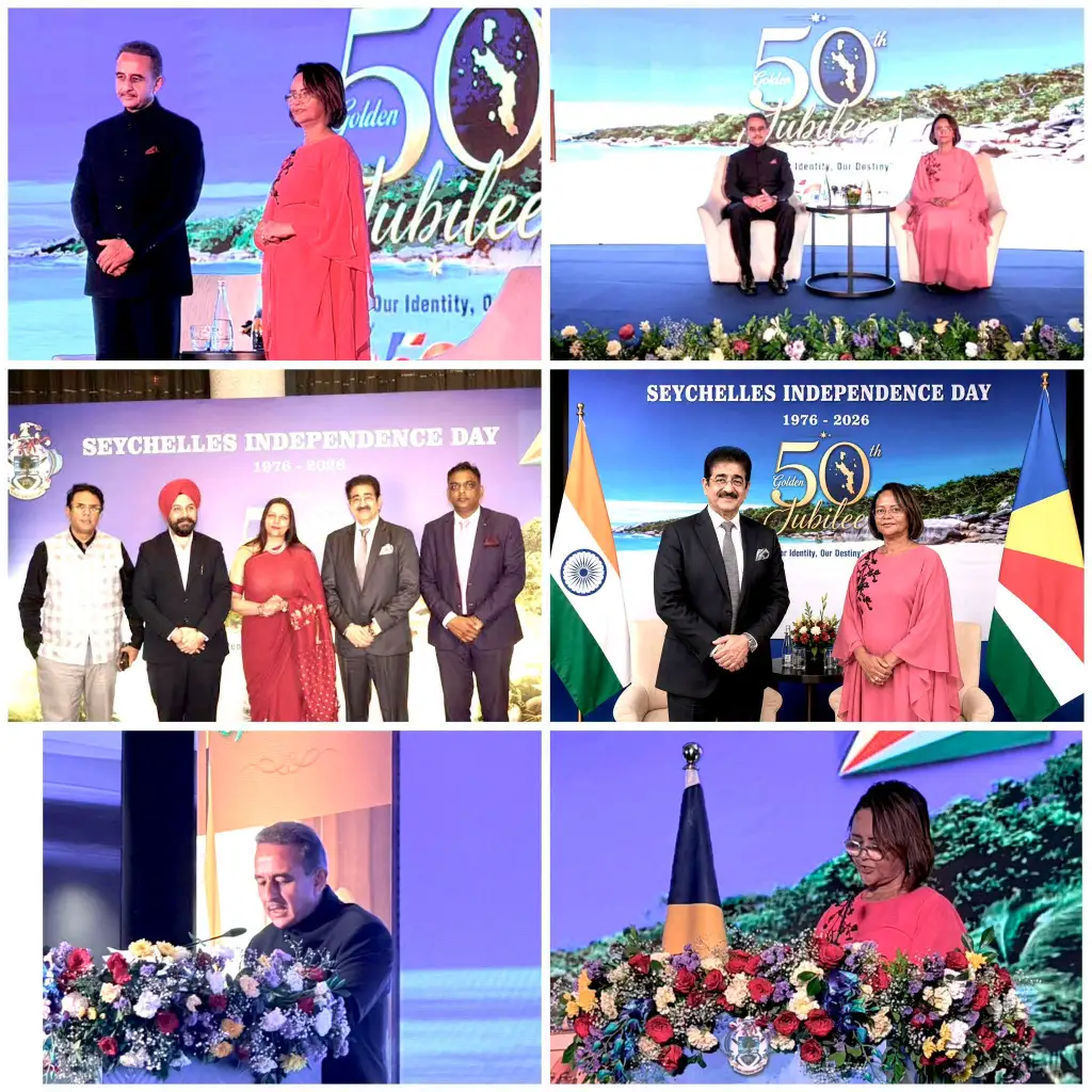 Dr. Sandeep Marwah Attends 50th National Day Celebrations of Seychelles