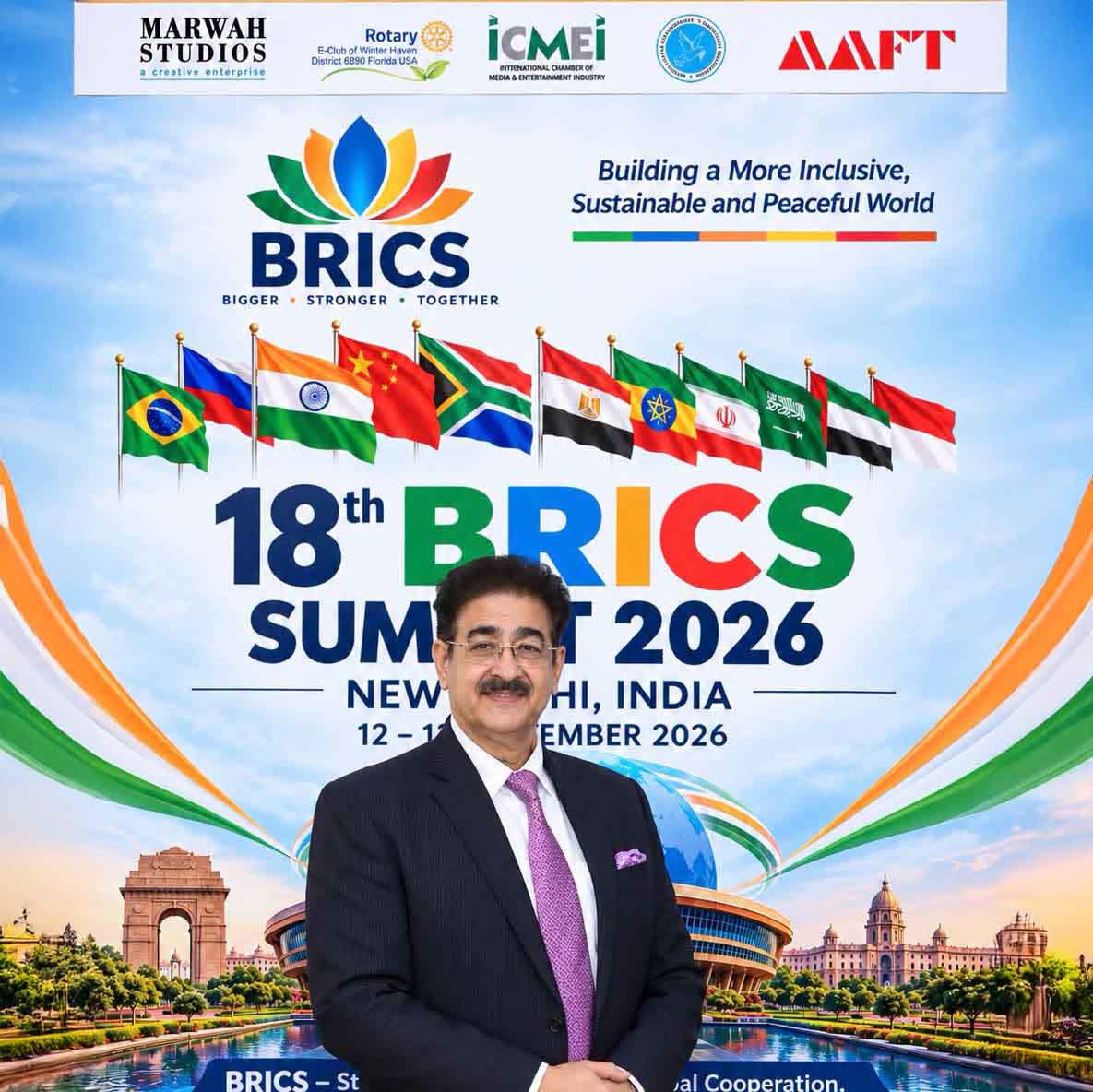 Sandeep Marwah Congratulates India on Hosting the 18th BRICS Summit 2026